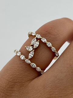 Marquise and Pear Diamonds Ring