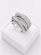 Multilines Diamonds Ring