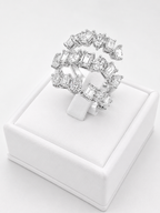 Diamonds Emerald And Pear Cut Ring