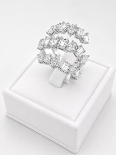 Diamonds Emerald And Pear Cut Ring