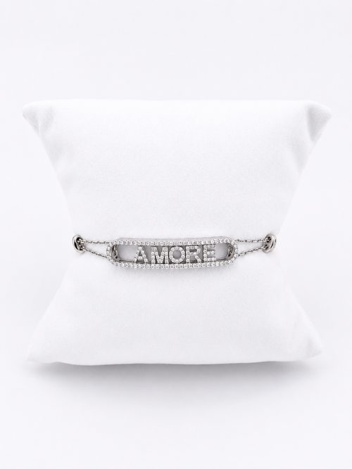 Bracelet Diamond With Written Amore