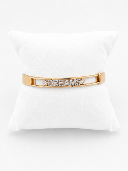 Bracelet With Yellow Gold And Dreams Written