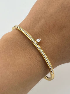 Rigid Bracelet Gold And Diamonds