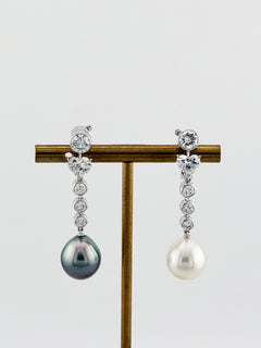 Cartier Pearls Earrings In Platinum