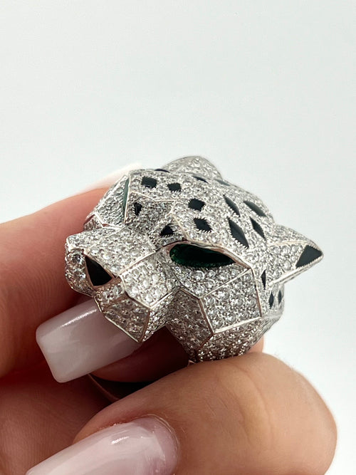 Cartier Panther Ring Pavèe
