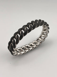 DEMEGLIO Elastic Bracelet Black Diamonds