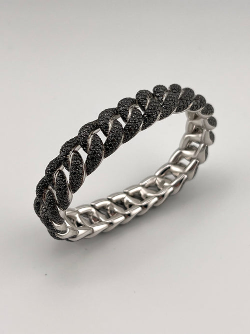 DEMEGLIO Elastic Bracelet Black Diamonds