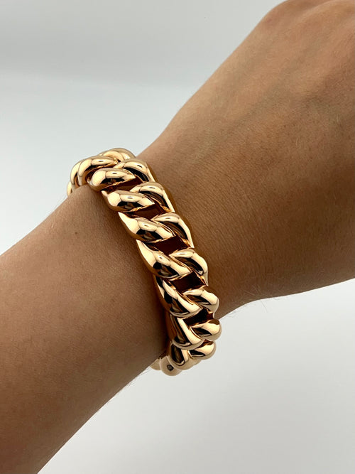 DEMEGLIO Elastic Bracelet Yellow Gold