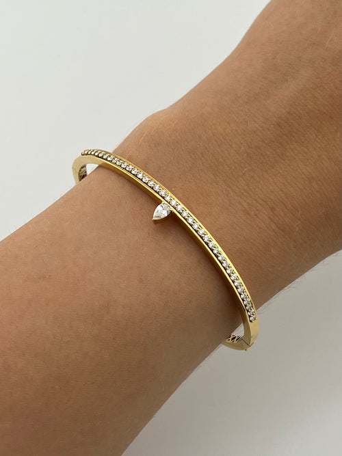 Rigid Bracelet Gold And Diamonds