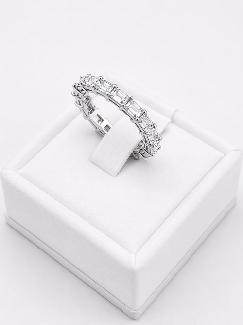 DEMEGLIO Eternity Emerald Cut Ring